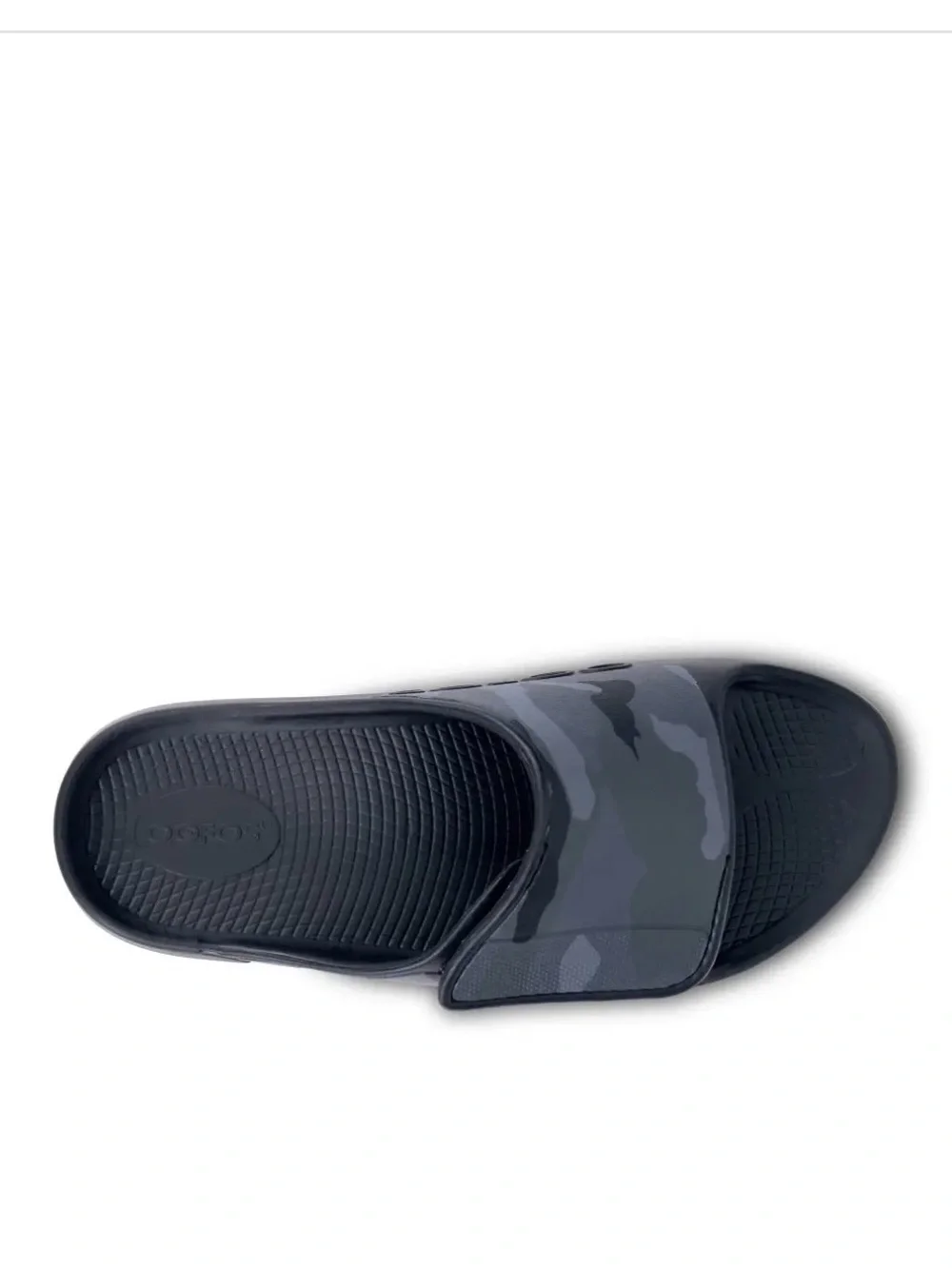 OOFOS Men's Black Camo Adjustable Slide Sandal